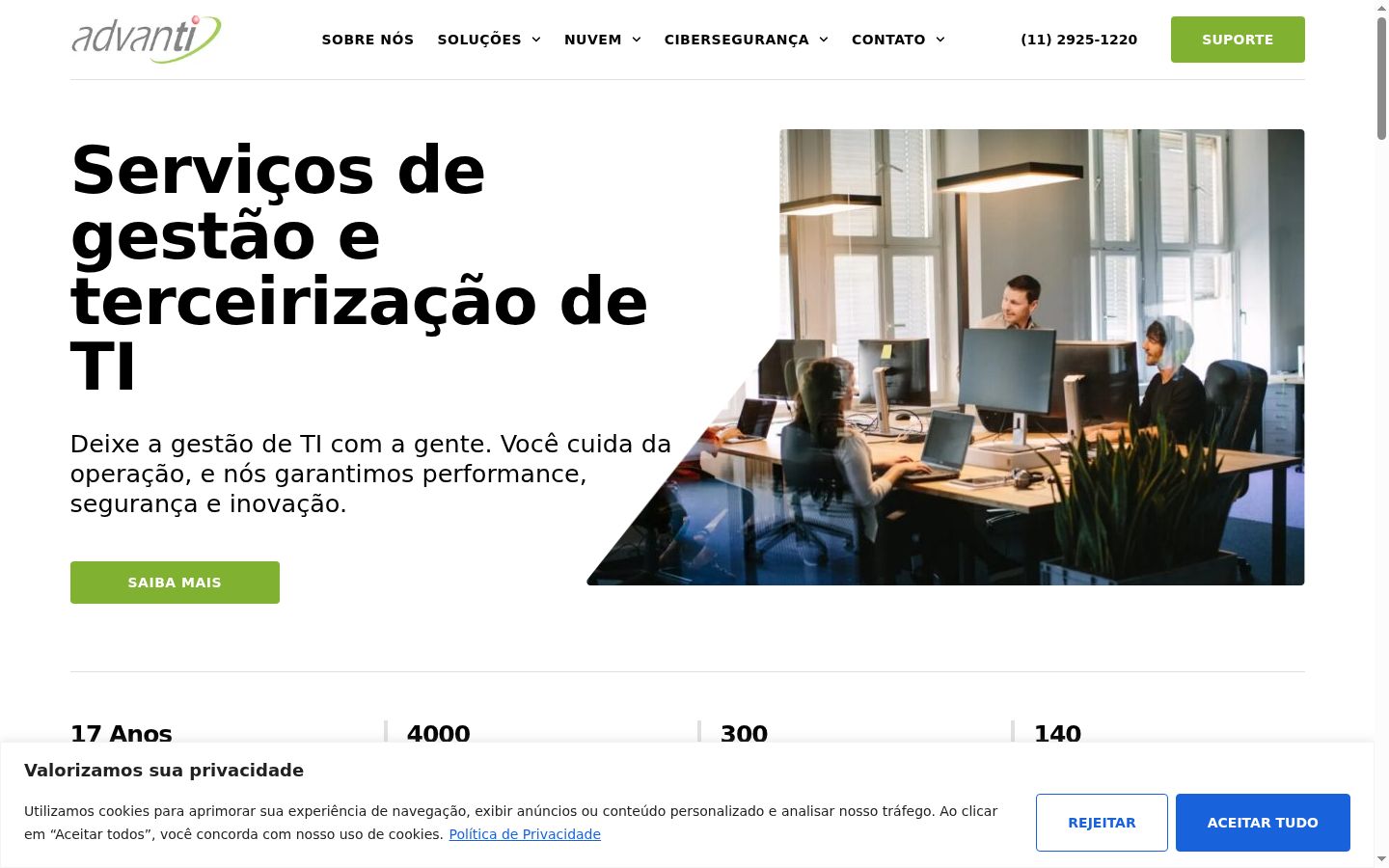 Screenshot del banner di consenso mostrato prima di qualsiasi interazione