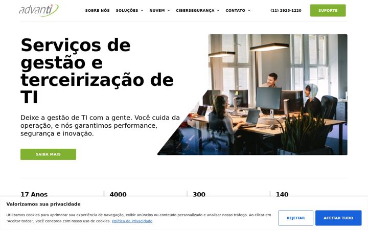 Screenshot di advanti.com.br