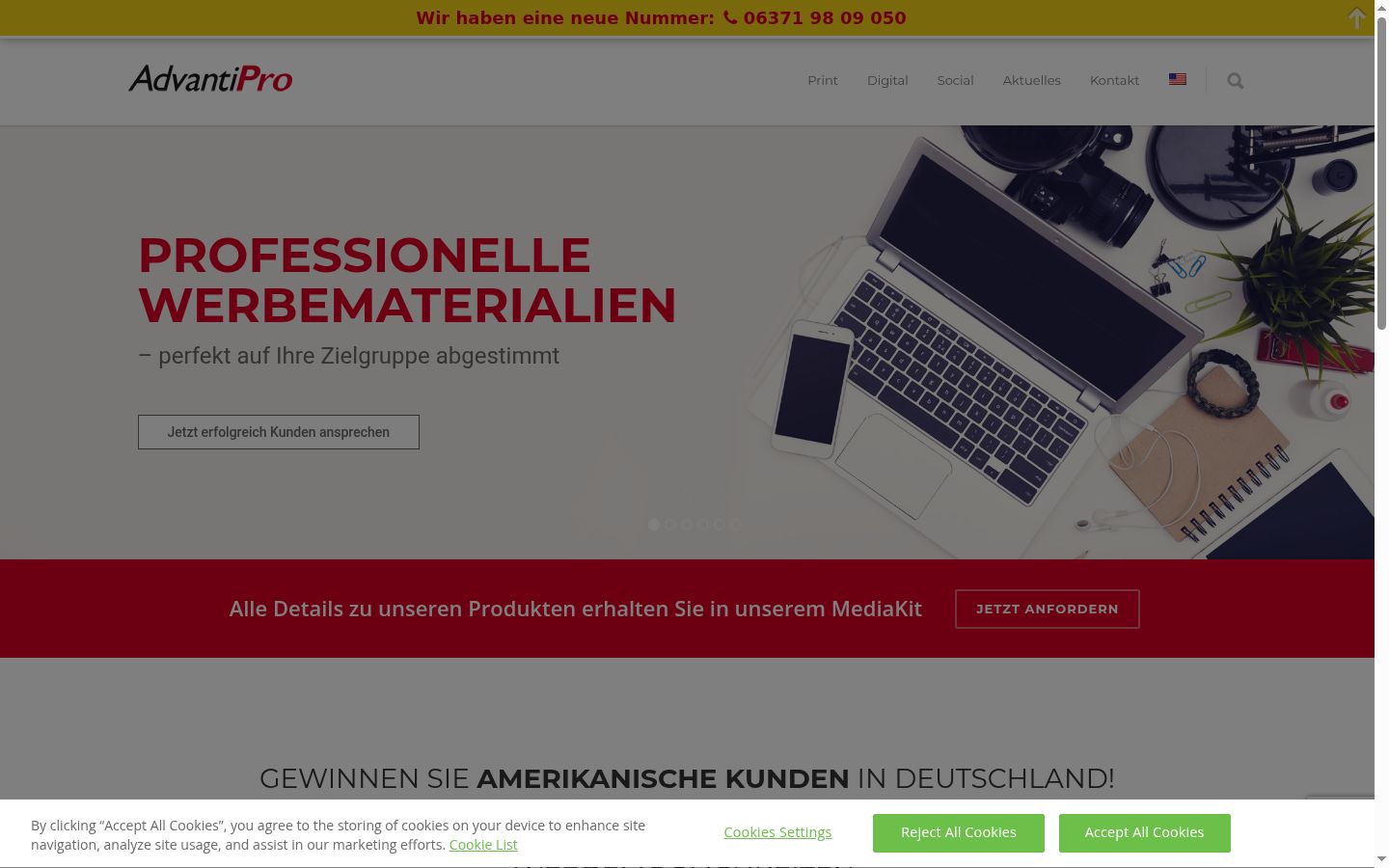 Screenshot del banner di consenso mostrato prima di qualsiasi interazione