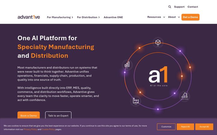 Screenshot of advantive.com