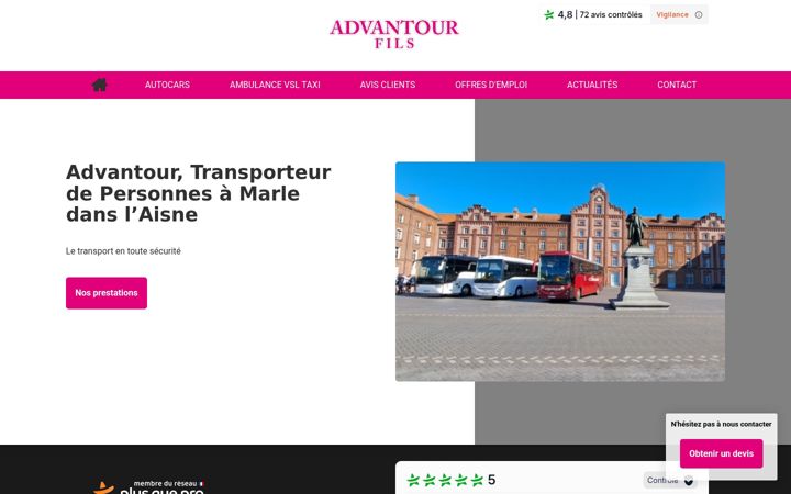 Screenshot of advantourfils.fr