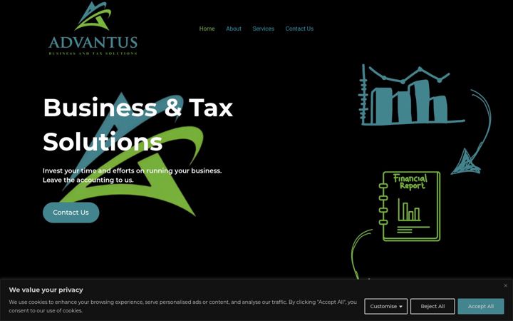 Screenshot of advantus.co.za