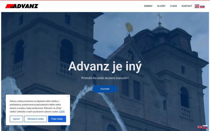 Posnetek zaslona advanz.sk