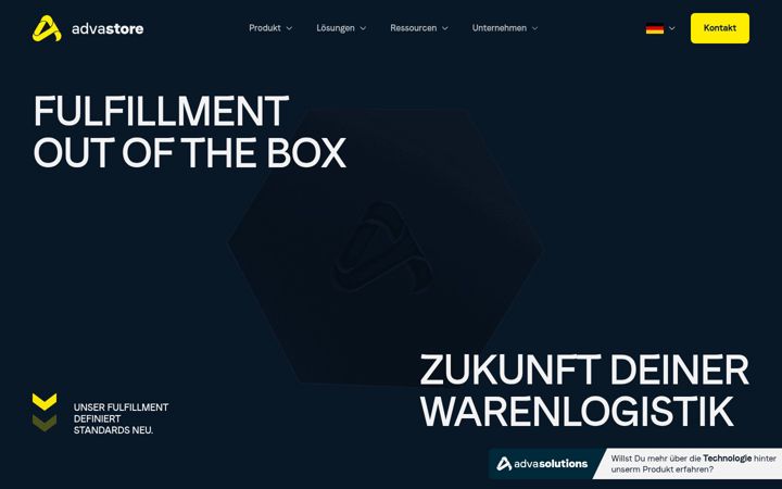 Screenshot ta' advastore.com