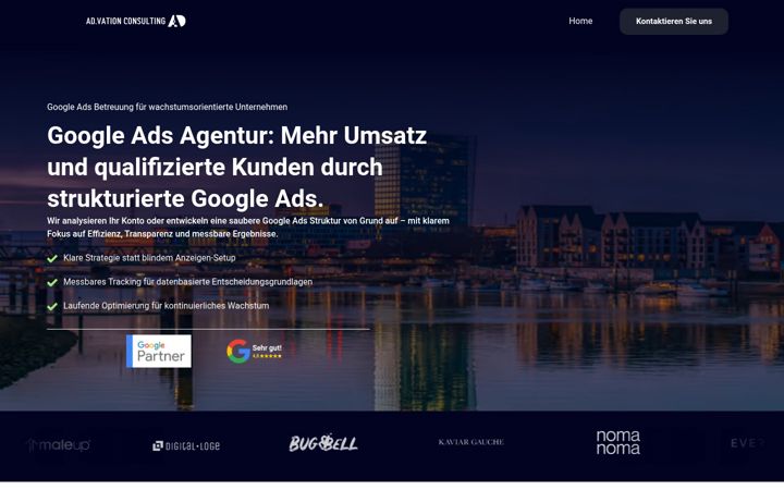 Skjermbilde av advation-consulting.de