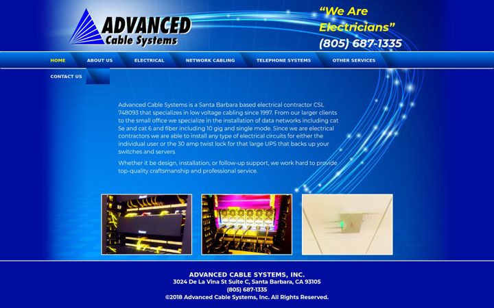 Screenshot ta' advcablesys.com
