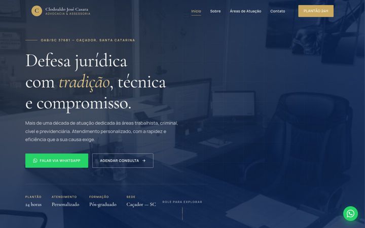 Screenshot of advcasara.adv.br