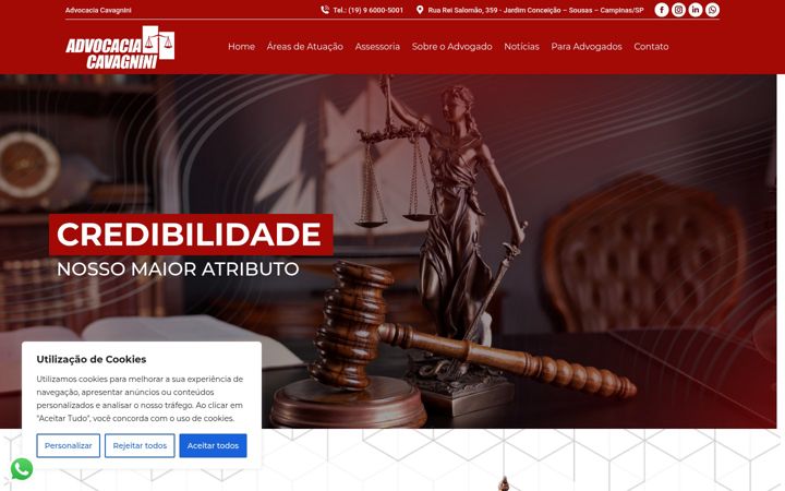 Screenshot of advcavagnini.com.br