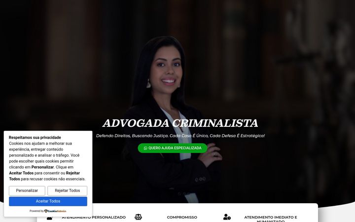 Screenshot of advdeborahdiniz.com.br