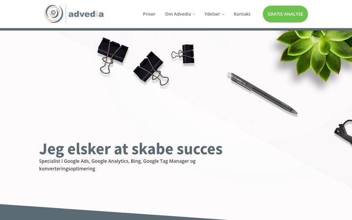 Screenshot of advedia.dk