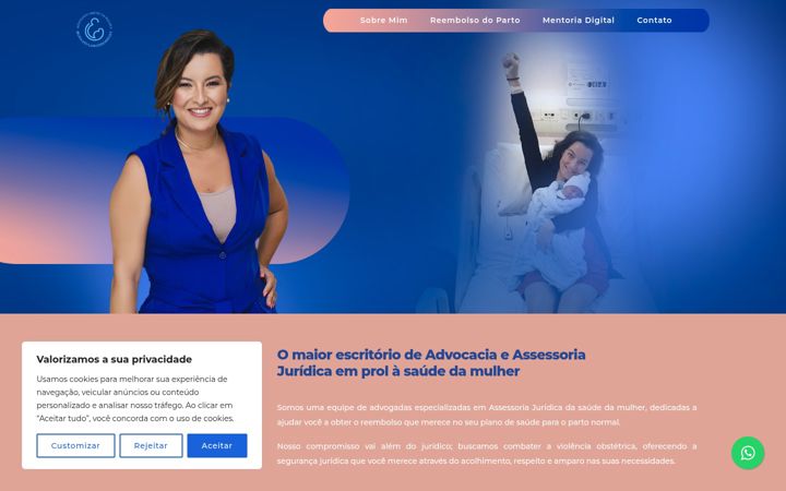 Screenshot of advedylainerodrigues.com.br