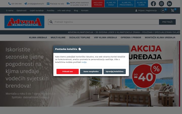 Screenshot of advena.hr