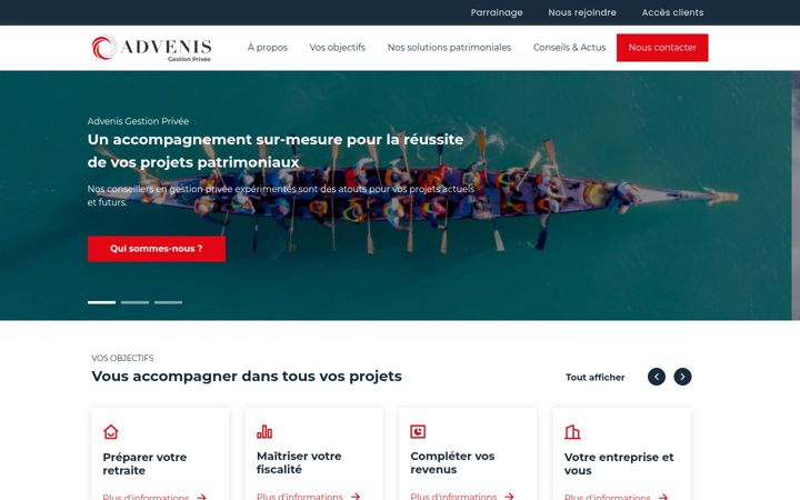 Screenshot of advenis-gp.com