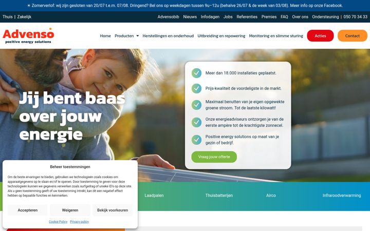 Screenshot of advenso.be
