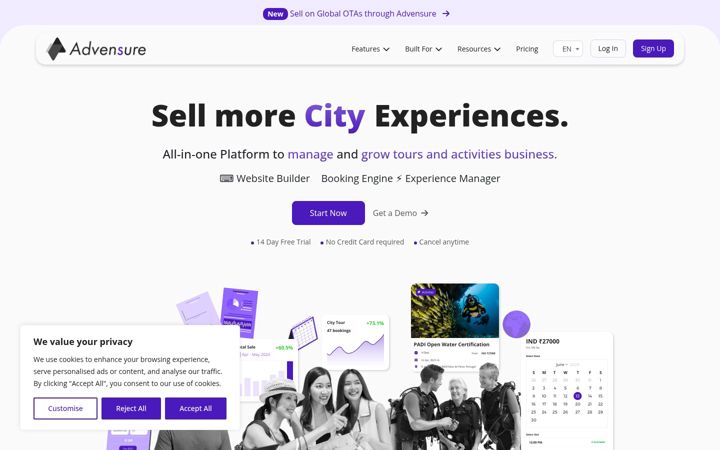 Screenshot of advensure.io