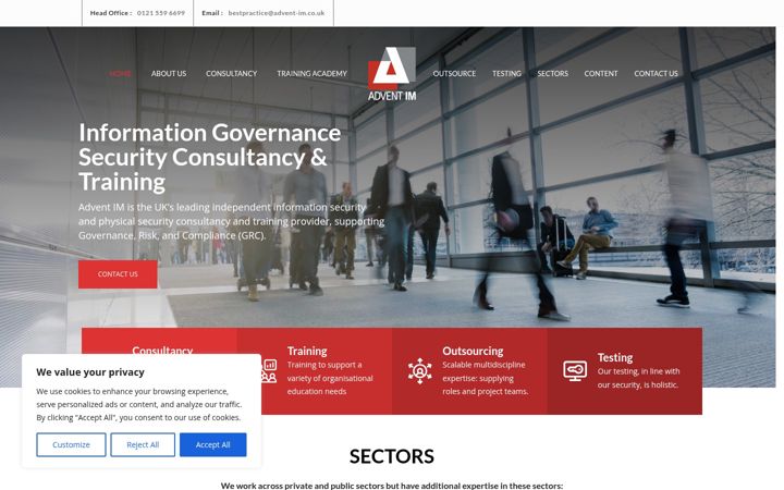 Screenshot of advent-im.co.uk