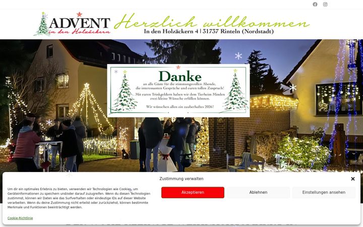 Snímek obrazovky advent-rinteln.de