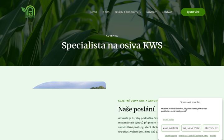 Snímek obrazovky adventa.cz