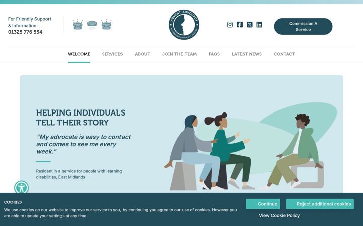Screenshot of adventadvocacy.co.uk