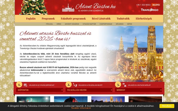 Screenshot of adventbecsben.hu