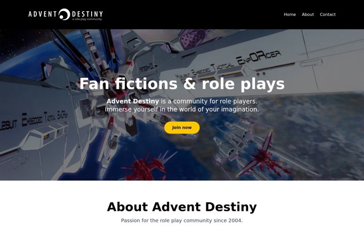 Screenshot of adventdestiny.com