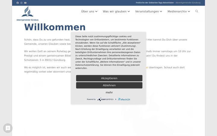 Screenshot von adventgemeinde-guenzburg.de