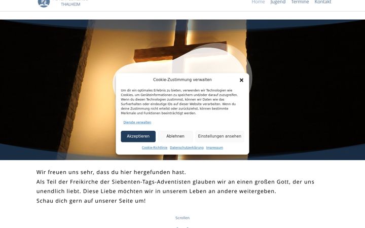 Screenshot of adventgemeinde-thalheim.de