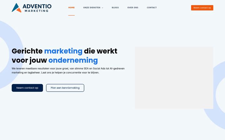 Screenshot of adventio.nl
