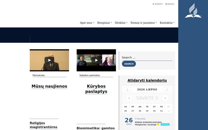 Ekrānuzņēmums no adventistai.lt