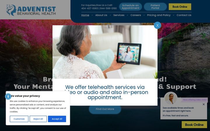 Screenshot of adventistbehavioral.com