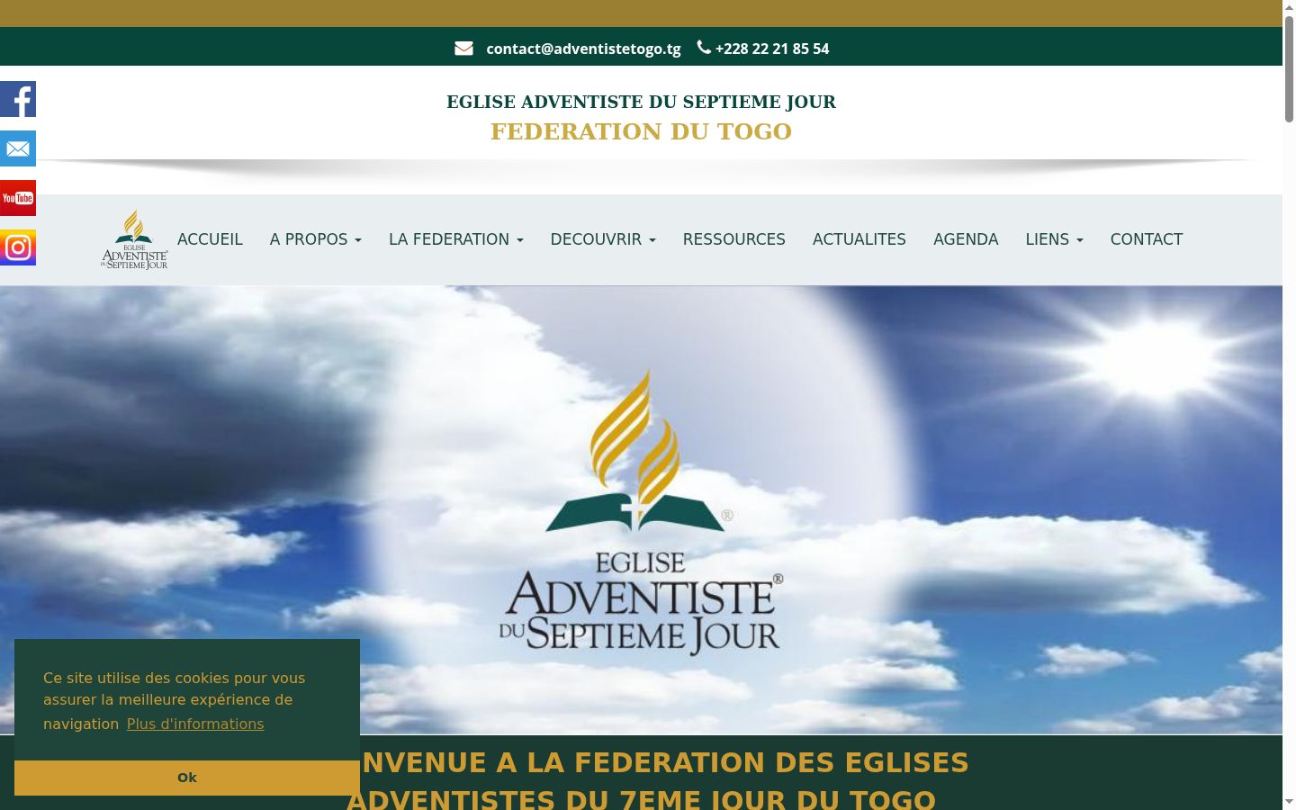 Captura de pantalla del banner de consentimiento mostrado antes de cualquier interacción
