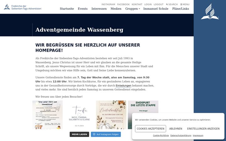 Ekraanipilt saidist adventisten-wassenberg.de