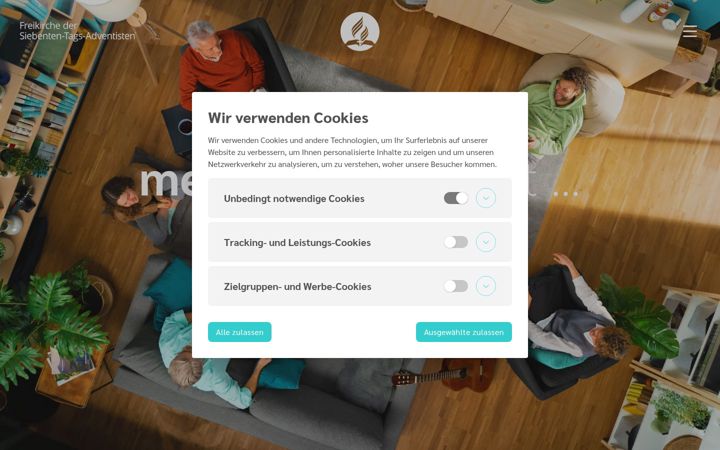 Screenshot of adventisten.de