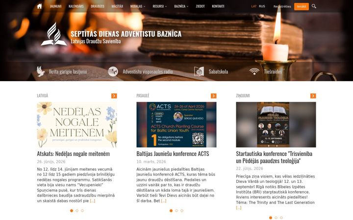 Screenshot of adventisti.lv