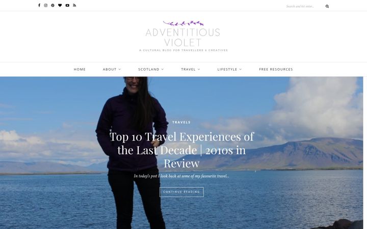 Screenshot of adventitiousviolet.com