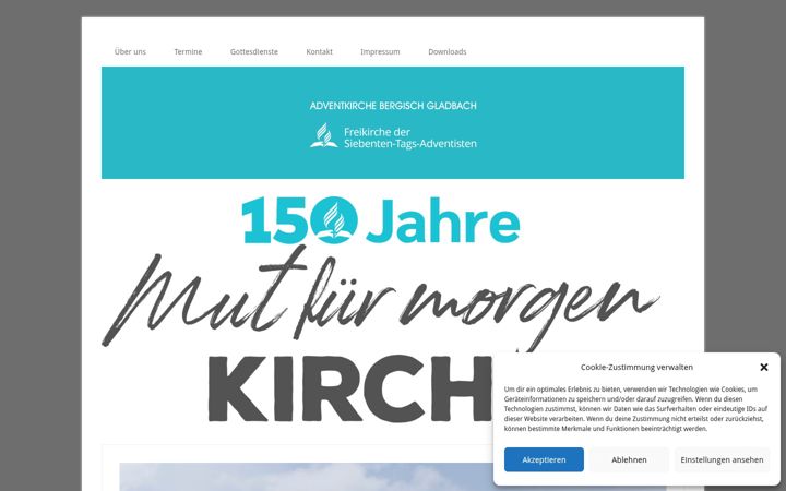Screenshot von adventkirche.de