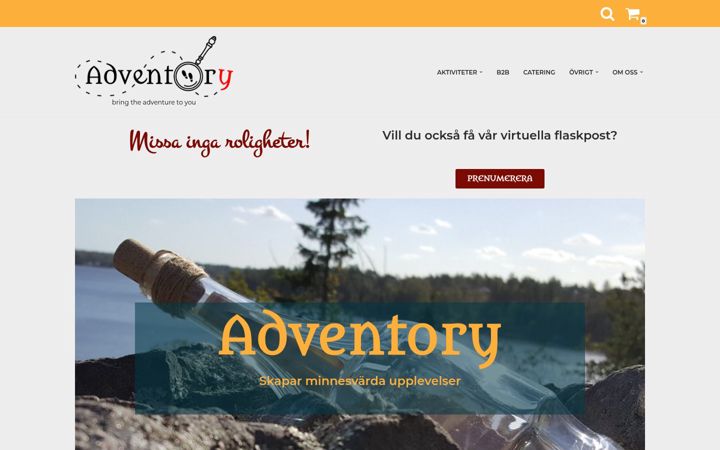 Screenshot of adventory.se