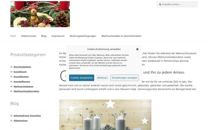 Screenshot of advents.blog