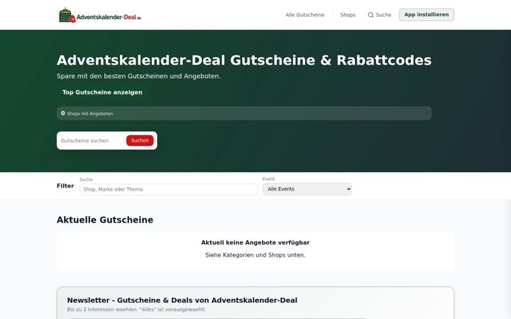 Képernyőkép: adventskalender-deal.de