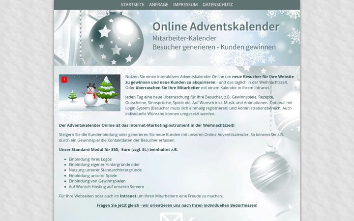 Képernyőkép: adventskalender-online-weihnachten.de