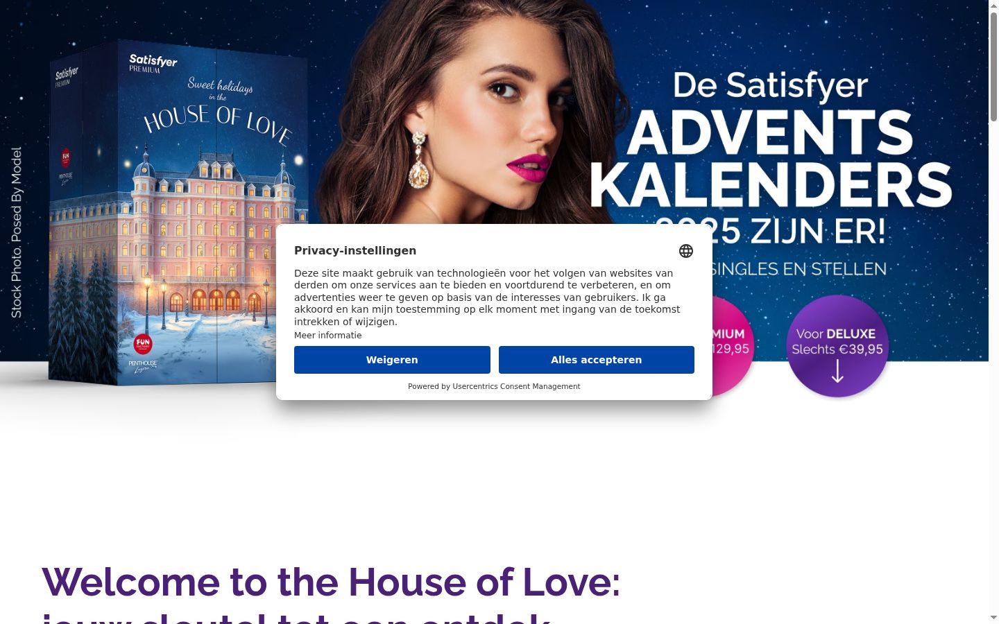 Screenshot del banner di consenso mostrato prima di qualsiasi interazione