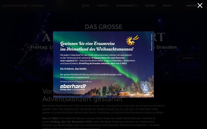 Screenshot of adventskonzert.de