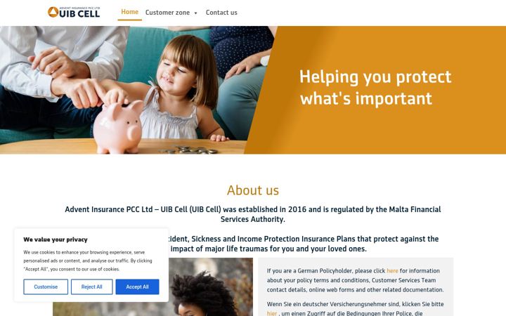 Screenshot of adventuibcell.com