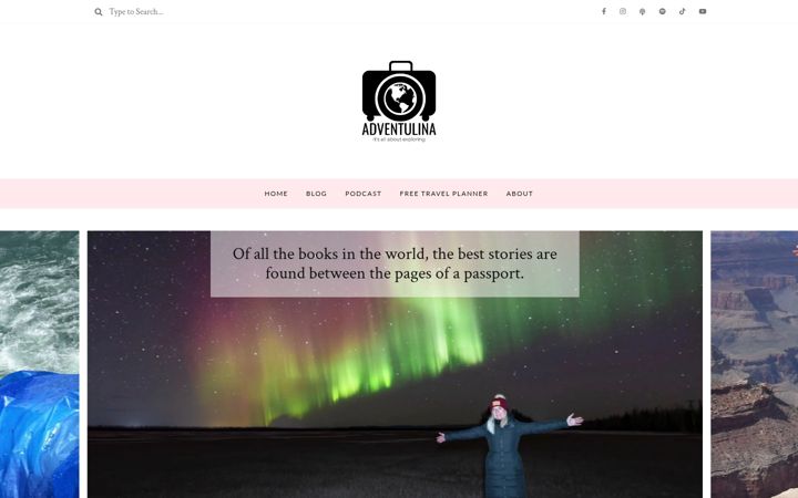 Skærmbillede af adventulina.com