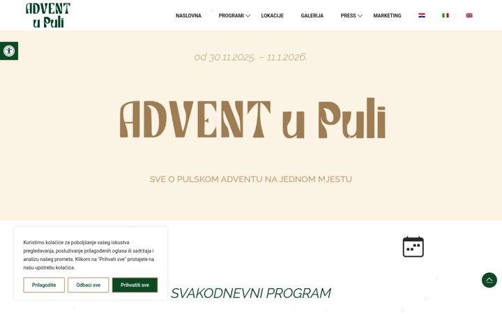 Ekrānuzņēmums no adventupuli.hr