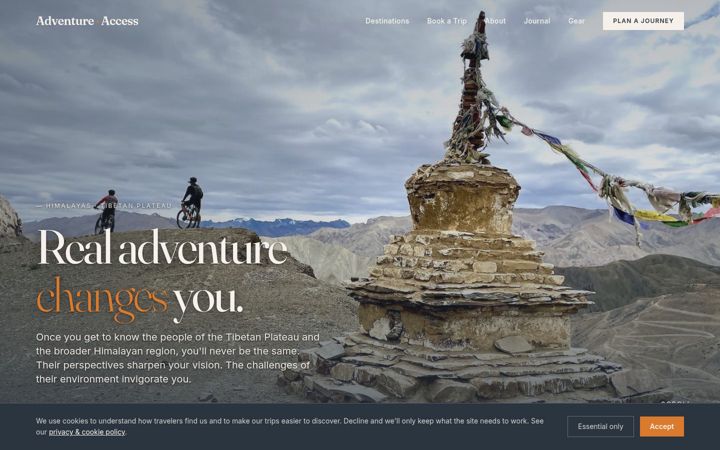 Screenshot of adventure-access.com