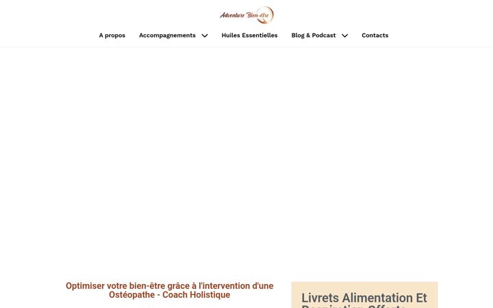 Screenshot of adventure-bienetre.fr
