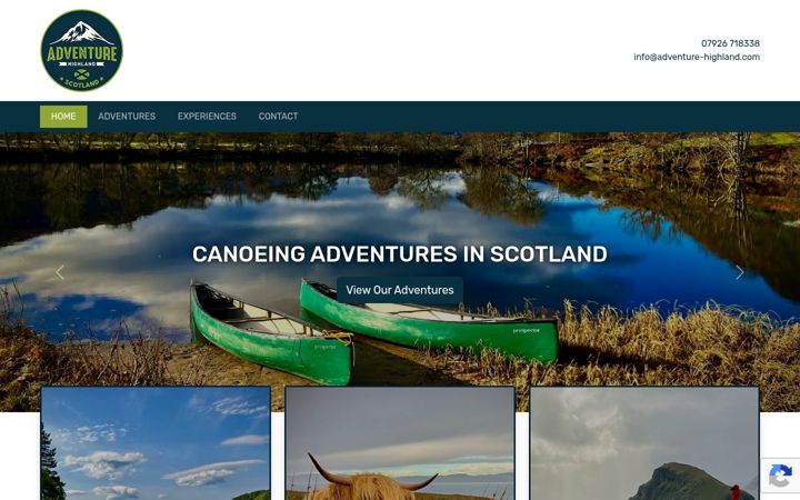 Screenshot of adventure-highland.com
