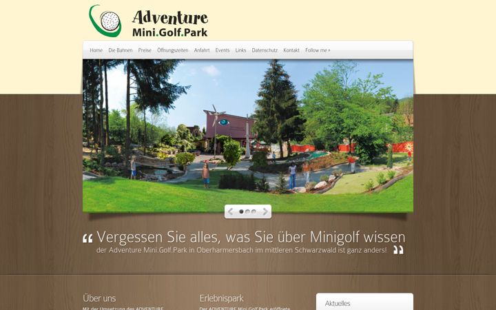 Screenshot of adventure-minigolfpark.de