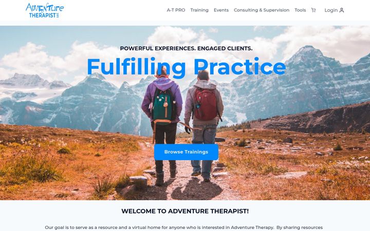 Skærmbillede af adventure-therapist.com
